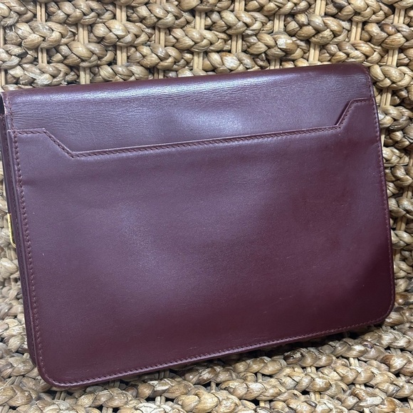 Cartier Burgundy Leather Clutch - Picture 2 of 11